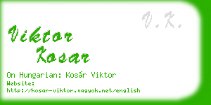 viktor kosar business card
